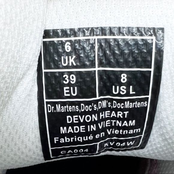 Dr. Martens Light Pink Devon Heart Leather Platform Boots - Picture 14 of 14